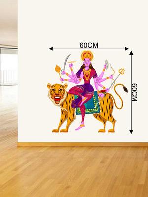Rawpockets Wall Decals ' Goddess "Durga Maa Devi" Wall Sticker ' Wall stickers (PVC Vinyl) Multicolour - 15733410 - Standard Image - 2