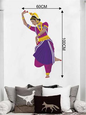 Rawpockets Wall Decals ' Odisi Dance Wall Decal Sticker ' Wall stickers (PVC Vinyl) Multicolour - 15733422 - Standard Image - 2