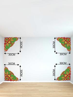 Rawpockets Wall Decals ' Decorative Flower Wall Decal Sticker ' Wall stickers (PVC Vinyl) Multicolour - 15733425 - Standard Image - 2