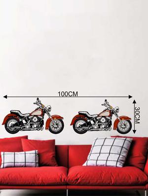 Rawpockets Wall Decals ' Classic Motor Bike Dual' Wall Decal Sticker ' Wall stickers (PVC Vinyl) Multicolour - 15733439 - Standard Image - 2