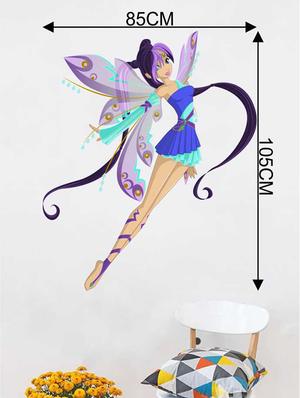 Rawpockets Wall Decals ' Cute Girl Angel' Wall Decal Sticker ' Wall stickers (PVC Vinyl) Multicolour - 15733444 - Standard Image - 2