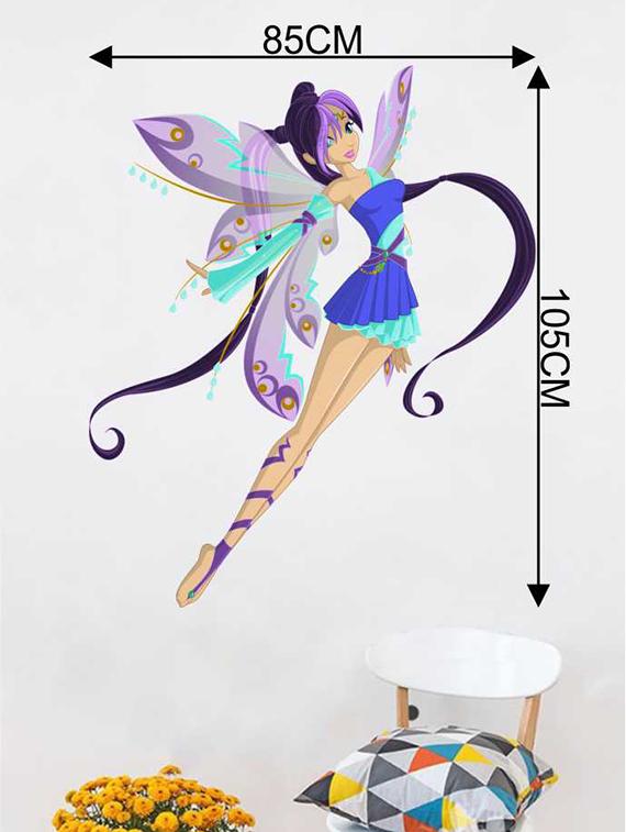 Rawpockets Wall Decals ' Cute Girl Angel' Wall Decal Sticker ' Wall stickers (PVC Vinyl) Multicolour - 15733444 - Zoom Image - 2