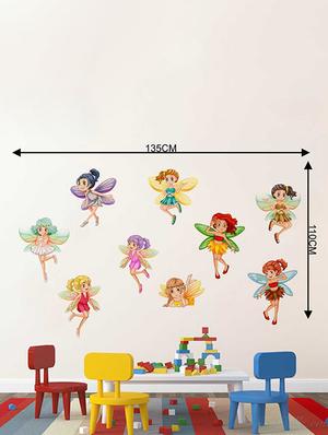 Rawpockets Wall Decals ' Baby Angel Combo' Wall Decal Stickers ' Wall stickers (PVC Vinyl) Multicolour - 15733457 - Standard Image - 2