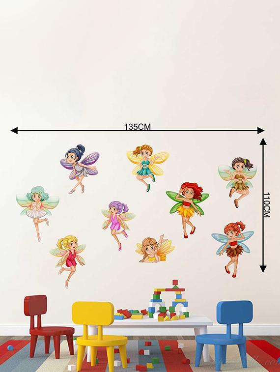 Rawpockets Wall Decals ' Baby Angel Combo' Wall Decal Stickers ' Wall stickers (PVC Vinyl) Multicolour - 15733457 - Zoom Image - 2
