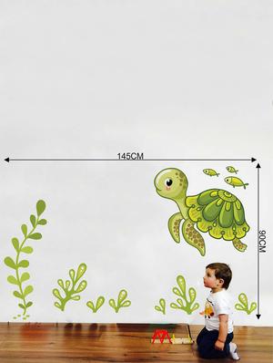 Rawpockets Wall Decals ' Under Water Story Wall Decal Sticker ' Wall stickers (PVC Vinyl) Multicolour - 15733469 - Standard Image - 2