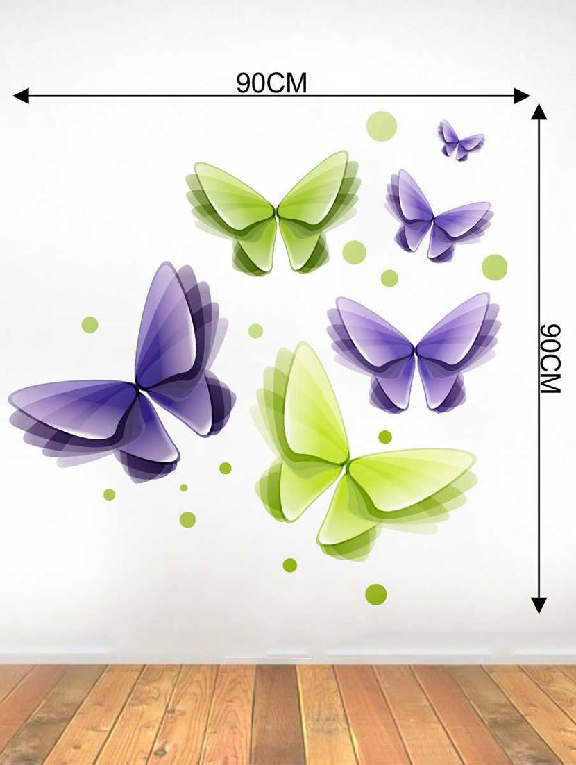 Rawpockets Wall Decals ' 3D Butterflies Wall Decal Sticker ' Wall stickers (PVC Vinyl) Multicolour - 15733470 - Zoom Image - 2