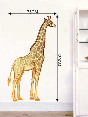 Rawpockets Wall Decals ' Giraffe Wall Decal Sticker ' Wall stickers (PVC Vinyl) Multicolour - 15733475 - Standard Image - 2