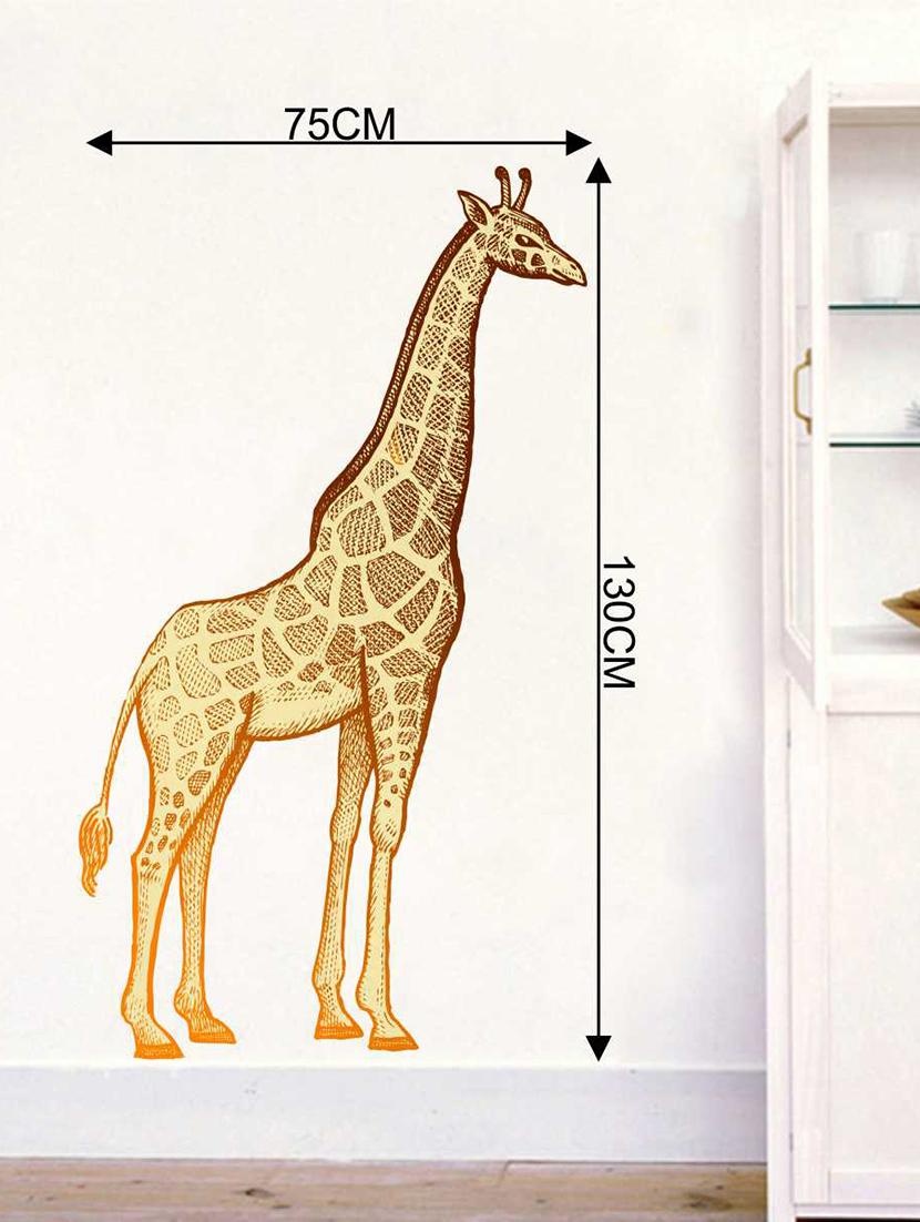 Rawpockets Wall Decals ' Giraffe Wall Decal Sticker ' Wall stickers (PVC Vinyl) Multicolour - 15733475 - Zoom Image - 2