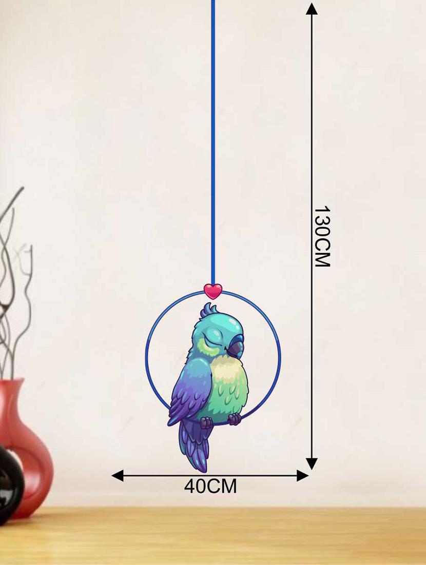 Rawpockets Wall Decals ' Bluish Parrot' Wall Decal Sticker ' Wall stickers (PVC Vinyl) Multicolour - 15733483 - Zoom Image - 2