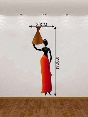 Rawpockets Wall Decals ' African Tribal women' Wall Decal Sticker ' Wall stickers (PVC Vinyl) Multicolour - 15733490 - Standard Image - 2