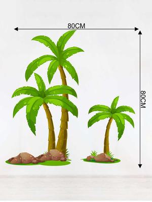 Rawpockets Wall Decals ' Palm Trees Story' Wall Decal Sticker ' Wall stickers (PVC Vinyl) Multicolour - 15733524 - Standard Image - 2