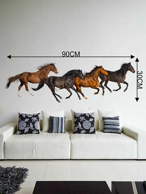 Rawpockets Wall Decals ' The Horse Family' Wall Decal Sticker ' Wall stickers (PVC Vinyl) Multicolour - 15733536 - Standard Image - 2