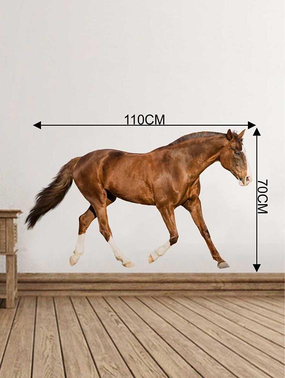 Rawpockets Wall Decals ' A Horse' Wall Decal Sticker ' Wall stickers (PVC Vinyl) Multicolour - 15733537 - Zoom Image - 2