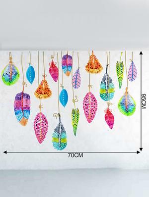 Rawpockets Wall Decals ' Different Kinds of Feather' Wall Decal Sticker ' Wall stickers (PVC Vinyl) Multicolour - 15733539 - Standard Image - 2