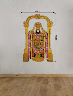 Rawpockets Wall Decals ' Lord Venkateswara ' Wall stickers (PVC Vinyl) Multicolour - 15733545 - Standard Image - 2