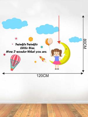 Rawpockets Wall Decals ' Twinkle Twinkle Little Star Rhyme ' Wall stickers (PVC Vinyl) Multicolour - 15733547 - Standard Image - 2