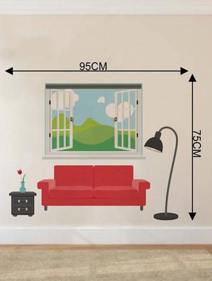 Rawpockets Wall Decals ' Living Room Set ' Wall stickers (PVC Vinyl) Multicolour - 15733552 - Standard Image - 2