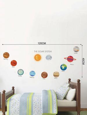 Rawpockets Wall Decals ' The Solar System ' Wall stickers (PVC Vinyl) Multicolour - 15733554 - Standard Image - 2