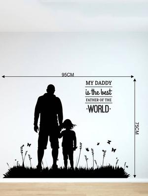 Rawpockets Wall Decals ' My Daddy - The Best ' Wall stickers (PVC Vinyl) Multicolour - 15733556 - Standard Image - 2