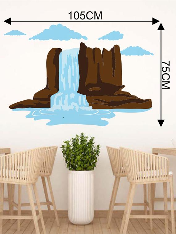 Rawpockets Wall Decals ' Natural Falls ' Wall stickers (PVC Vinyl) Multicolour - 15733561 - Zoom Image - 2