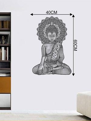 Rawpockets Wall Decals ' Divine Buddha ' Wall stickers (PVC Vinyl) Multicolour - 15733566 - Standard Image - 2