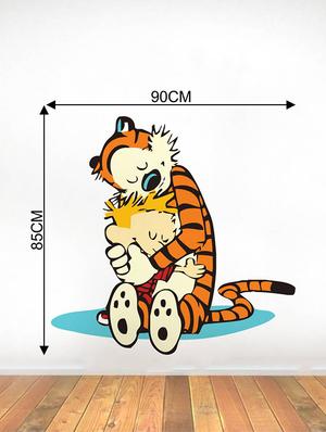 Rawpockets Wall Decals ' Calvin and Hobbes Love ' Wall stickers (PVC Vinyl) Multicolour - 15733567 - Standard Image - 2