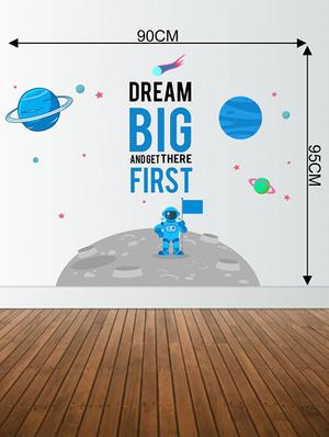 Rawpockets Wall Decals ' Dream Big on Galaxy ' Wall stickers (PVC Vinyl) Multicolour - 15733570 - Standard Image - 2