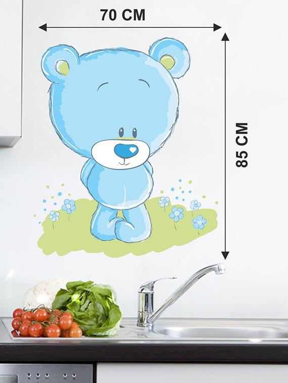 Rawpockets Wall Decals ' Teddy Bear Wall Sticker ' Wall stickers (PVC Vinyl) Multicolour - 15733575 - Zoom Image - 2