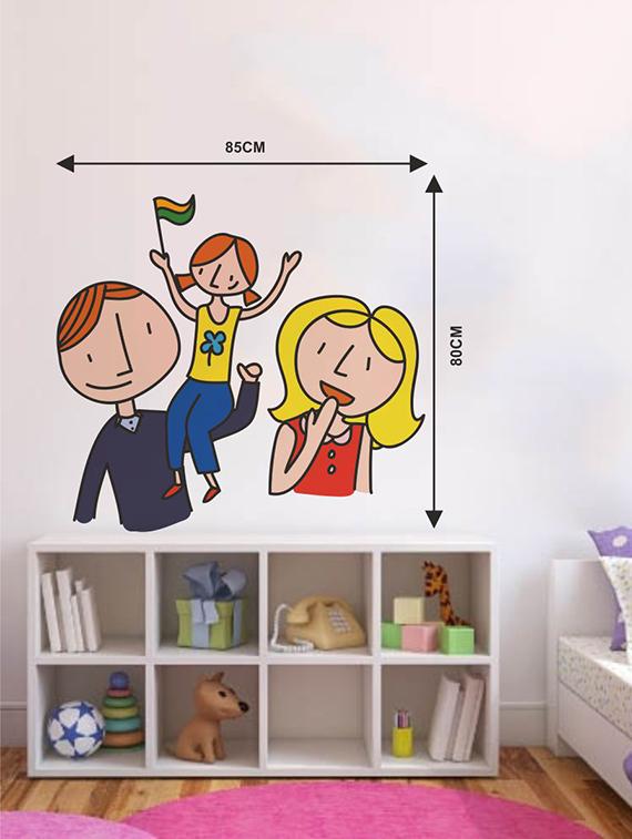 Rawpockets Wall Decals ' Family Color Wall Sticker ' Wall stickers (PVC Vinyl) Multicolour - 15733579 - Zoom Image - 2