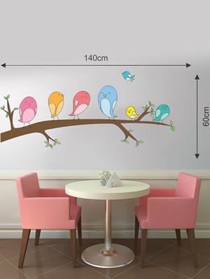 Rawpockets Wall Decals ' Colorful Birds Wall Sticker ' Wall stickers (PVC Vinyl) Multicolour - 15733580 - Standard Image - 2
