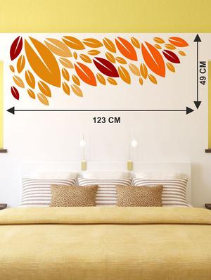 Rawpockets Wall Decals ' Colorful Leaf Decorative Sticker ' Wall stickers (PVC Vinyl) Multicolour - 15733582 - Standard Image - 2