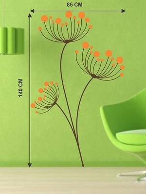 Rawpockets Wall Decals ' Flower Decorative Wall Sticker ' Wall stickers (PVC Vinyl) Multicolour - 15733584 - Standard Image - 2