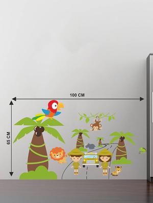 Rawpockets Wall Decals ' Forest n Adventure Story Wall Sticker ' Wall stickers (PVC Vinyl) Multicolour - 15733585 - Standard Image - 2
