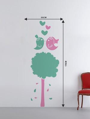 Rawpockets Wall Decals ' Tree n Love Birds ' Wall stickers (PVC Vinyl) Multicolour - 15733592 - Standard Image - 2