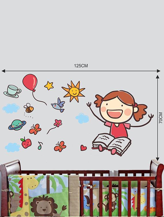 Rawpockets Wall Decals ' Kids Fun Wall Sticker ' Wall stickers (PVC Vinyl) Multicolour - 15733599 - Zoom Image - 2
