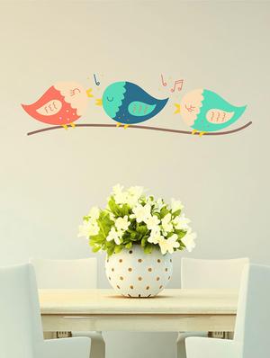 Rawpockets Wall Decals ' Humming Bird Wall Sticker ' Wall stickers (PVC Vinyl) Multicolour - 15733603 - Standard Image - 2