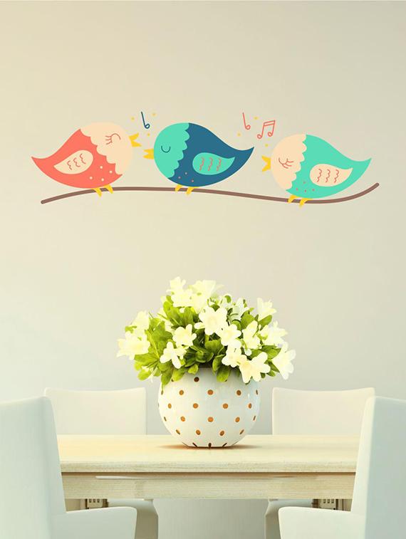 Rawpockets Wall Decals ' Humming Bird Wall Sticker ' Wall stickers (PVC Vinyl) Multicolour - 15733603 - Zoom Image - 2