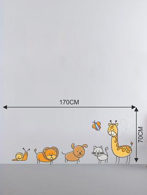 Rawpockets Wall Decals ' Baby Wild Animals Wall Sticker ' Wall stickers (PVC Vinyl) Multicolour - 15733604 - Standard Image - 2