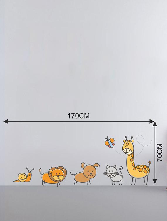 Rawpockets Wall Decals ' Baby Wild Animals Wall Sticker ' Wall stickers (PVC Vinyl) Multicolour - 15733604 - Zoom Image - 2
