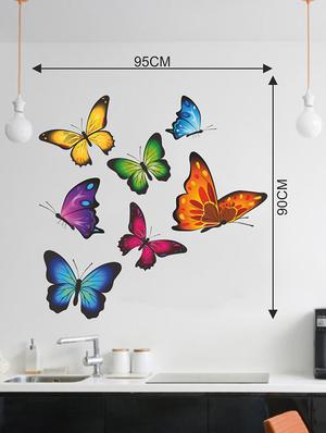 Rawpockets Wall Decals ' Colorful Butterfly Wall Sticker ' Wall stickers (PVC Vinyl) Multicolour - 15733605 - Standard Image - 2