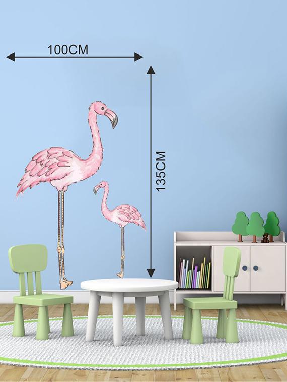 Rawpockets Wall Decals ' Pink Heron Wall Sticker ' Wall stickers (PVC Vinyl) Multicolour - 15733606 - Zoom Image - 2