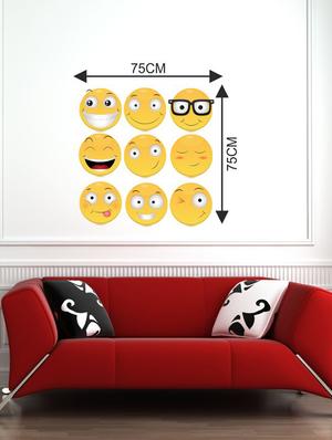 Rawpockets Wall Decals ' Smiley Wall Sticker ' Wall stickers (PVC Vinyl) Multicolour - 15733611 - Standard Image - 2