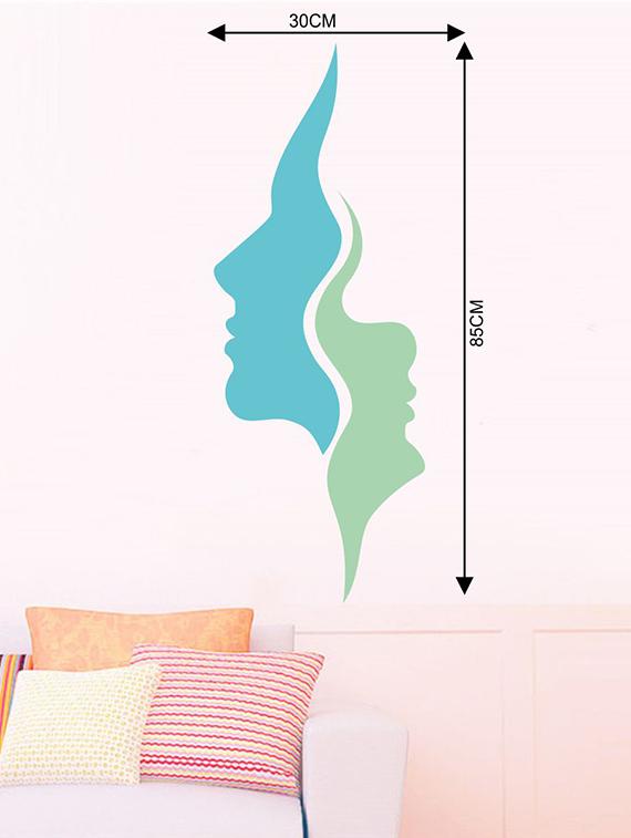 Rawpockets Wall Decals ' Faces Wall Sticker ' Wall stickers (PVC Vinyl) Multicolour - 15733625 - Zoom Image - 2