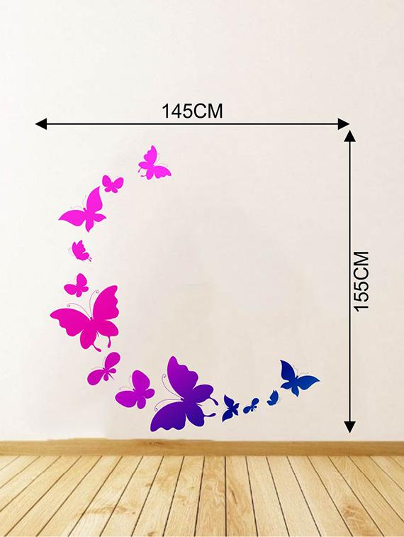 Rawpockets Wall Decals ' Butterfly Wall Sticker ' Wall stickers (PVC Vinyl) Multicolour - 15733630 - Zoom Image - 2