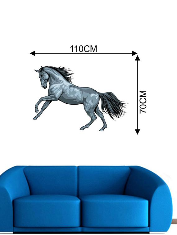 Rawpockets Wall Decals ' Wild Horse Wall Sticker ' Wall stickers (PVC Vinyl) Multicolour - 15733632 - Zoom Image - 2