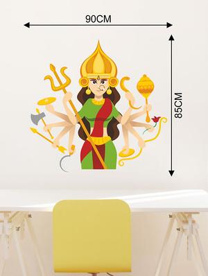 Rawpockets Wall Decals ' Goddess Kali Wall Sticker ' Wall stickers (PVC Vinyl) Multicolour - 15733637 - Standard Image - 2