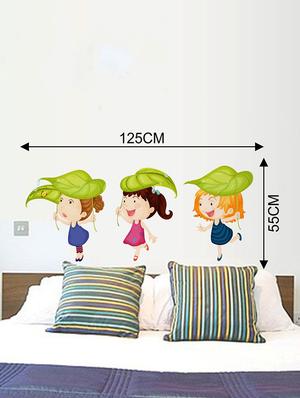 Rawpockets Wall Decals ' Girls Play Wall Sticker ' Wall stickers (PVC Vinyl) Multicolour - 15733661 - Standard Image - 2