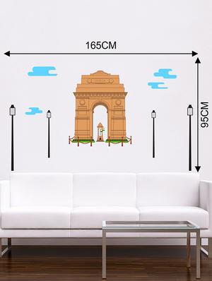 Rawpockets Wall Decals ' India Gate Wall Sticker ' Wall stickers (PVC Vinyl) Multicolour - 15733677 - Standard Image - 2