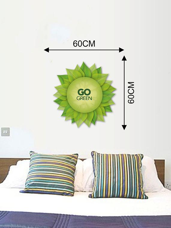 Rawpockets Wall Decals ' Go Green Wall Sticker ' Wall stickers (PVC Vinyl) Multicolour - 15733678 - Zoom Image - 2