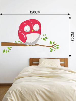 Rawpockets Wall Decals ' Cartoon Owl Wall Sticker ' Wall stickers (PVC Vinyl) Multicolour - 15733680 - Standard Image - 2